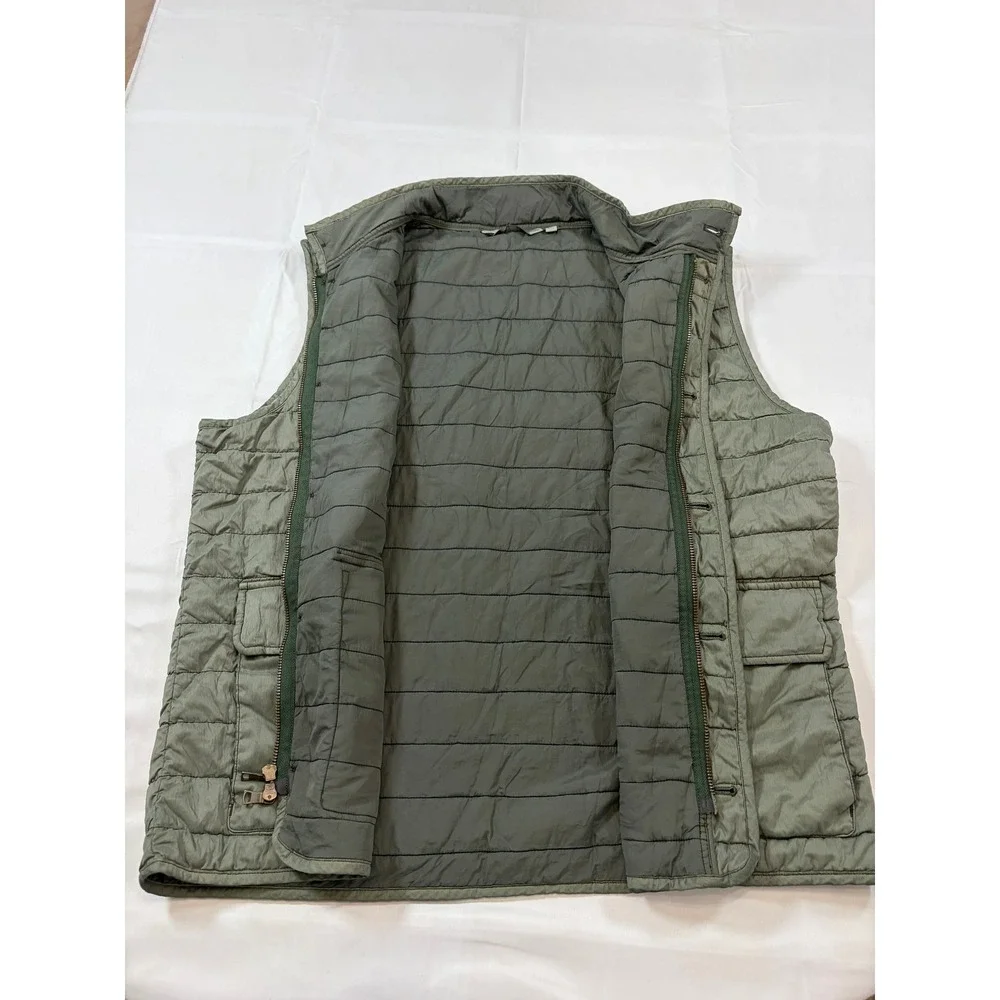 Peter Millar Greenwich Vest Mens XL Olive Green Quilted Button Front